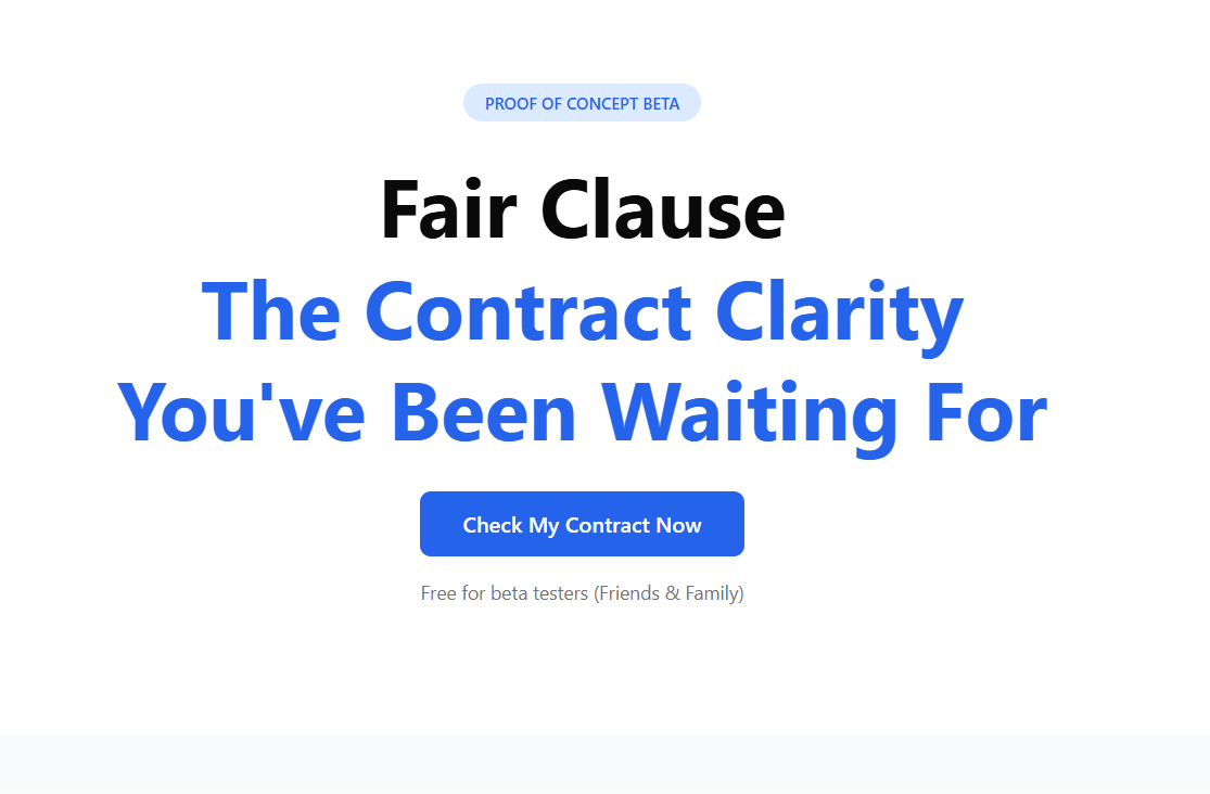 Fair Clause Legal Analyst product preview